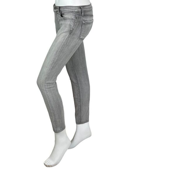 J BRAND Skinny Leg Denim Jeans In Borderline Light Gray Size 27 - Picture 1 of 11